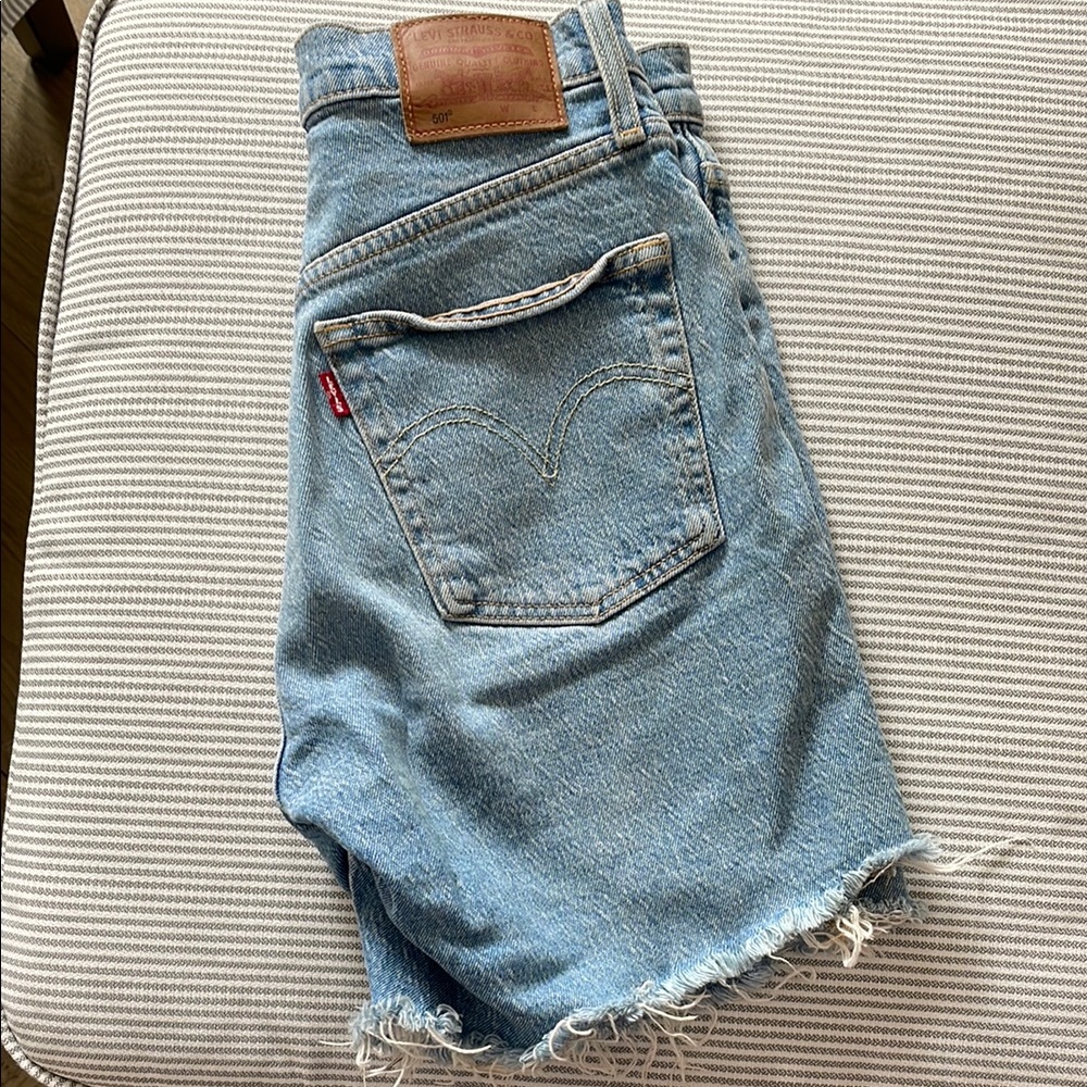 Distressed Denim Shorts - Picture 2 of 2